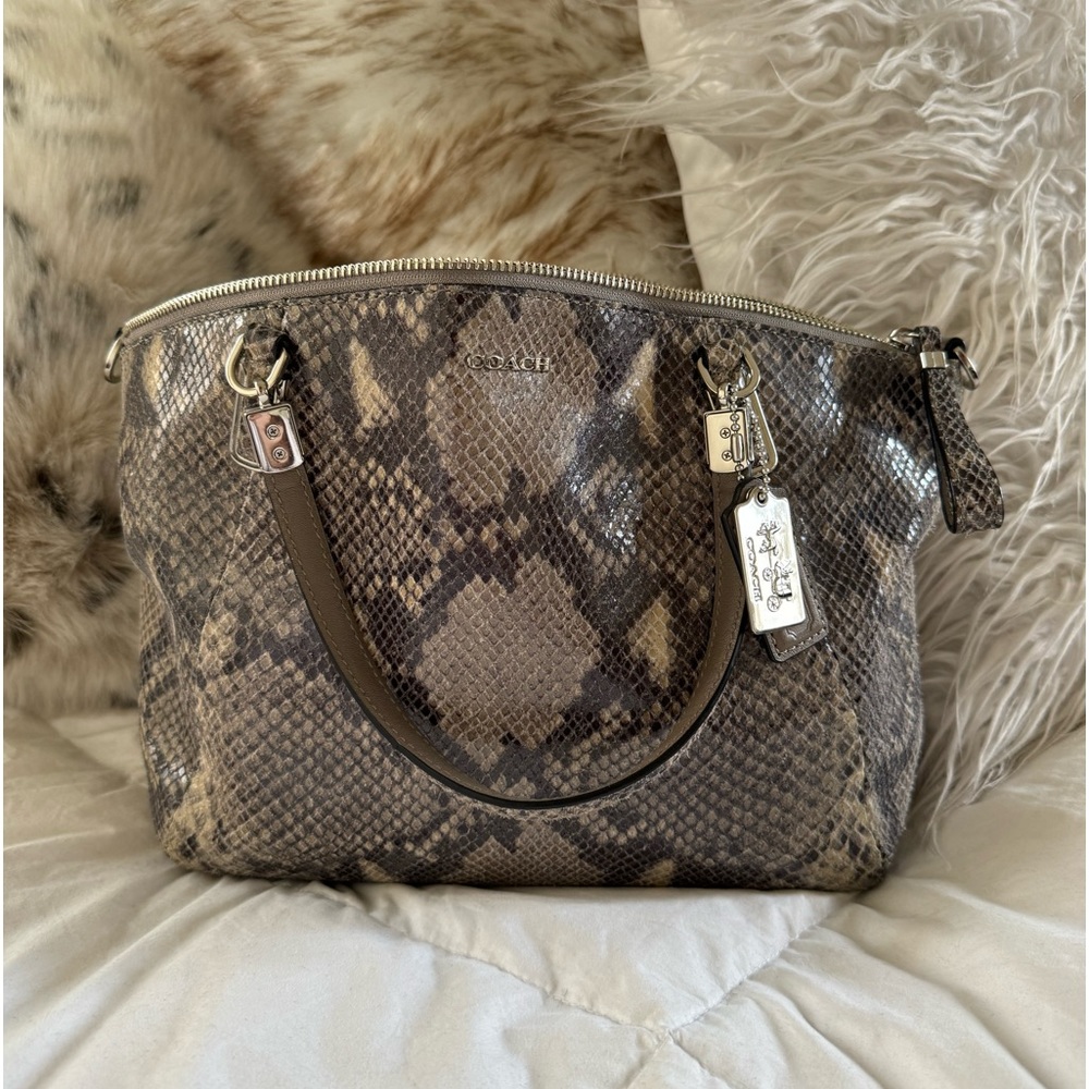 Coach snake skin bag